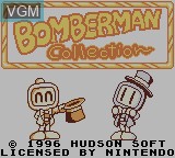 Title screen of the game Bomberman Collection on Nintendo Game Boy