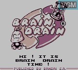 Title screen of the game Brain Drain on Nintendo Game Boy