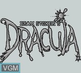 Title screen of the game Bram Stoker's Dracula on Nintendo Game Boy