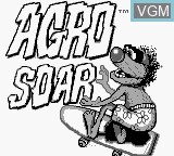 Title screen of the game Agro Soar on Nintendo Game Boy