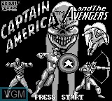 Title screen of the game Captain America and the Avengers on Nintendo Game Boy