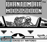 Title screen of the game Phantom Air Mission on Nintendo Game Boy