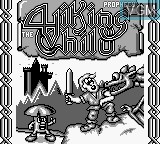 Title screen of the game Prophecy - The Viking Child on Nintendo Game Boy