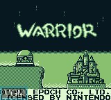 Title screen of the game Bakuretsu Senshi Warrior on Nintendo Game Boy