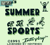 Title screen of the game Litti's Summer Sports on Nintendo Game Boy