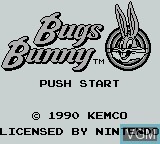 Title screen of the game Bugs Bunny Crazy Castle, The on Nintendo Game Boy