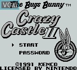 Title screen of the game Bugs Bunny Crazy Castle 2, The on Nintendo Game Boy