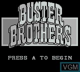 Title screen of the game Buster Bros. on Nintendo Game Boy