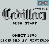 Title screen of the game Cadillac II on Nintendo Game Boy