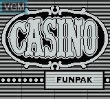 Title screen of the game Casino FunPak on Nintendo Game Boy