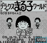 Title screen of the game Chibi Maruko-Chan 2 - Deluxe Maruko World on Nintendo Game Boy