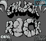 Title screen of the game Chuck Rock on Nintendo Game Boy