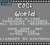Title screen of the game Cool World on Nintendo Game Boy