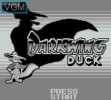 Title screen of the game Darkwing Duck on Nintendo Game Boy
