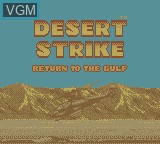 Title screen of the game Desert Strike - Return to the Gulf on Nintendo Game Boy