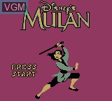 Title screen of the game Mulan on Nintendo Game Boy