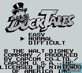 Title screen of the game DuckTales on Nintendo Game Boy
