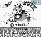 Title screen of the game Mr. Nutz on Nintendo Game Boy