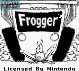 Title screen of the game Frogger on Nintendo Game Boy
