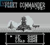 Title screen of the game Fleet Commander Vs. on Nintendo Game Boy