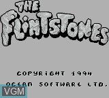 Title screen of the game Flintstones, The on Nintendo Game Boy