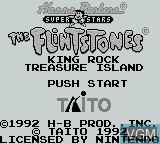 Title screen of the game Flintstones, The - King Rock Treasure Island on Nintendo Game Boy