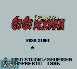 Title screen of the game Go Go Ackman on Nintendo Game Boy