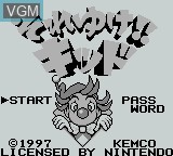 Title screen of the game Soreyuke!! Kid on Nintendo Game Boy