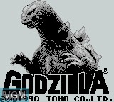 Title screen of the game Godzilla on Nintendo Game Boy