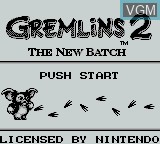Title screen of the game Gremlins 2 - The New Batch on Nintendo Game Boy