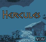 Title screen of the game Hercules on Nintendo Game Boy
