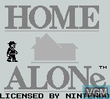 Title screen of the game Home Alone on Nintendo Game Boy