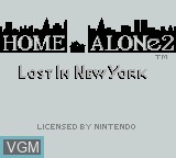 Title screen of the game Home Alone 2 - Lost in New York on Nintendo Game Boy