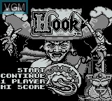 Title screen of the game Hook on Nintendo Game Boy