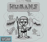 Title screen of the game Humans, The on Nintendo Game Boy