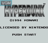 Title screen of the game Hyper Dunk on Nintendo Game Boy