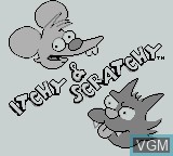 Title screen of the game Simpsons, The - Itchy & Scratchy in Miniature Golf Madness on Nintendo Game Boy