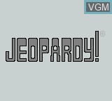 Title screen of the game Jeopardy! on Nintendo Game Boy