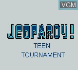 Title screen of the game Jeopardy! Teen Tournament on Nintendo Game Boy