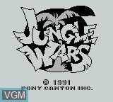 Title screen of the game Jungle Wars on Nintendo Game Boy