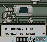 Menu screen of the game Mega Man V on Nintendo Game Boy