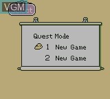 Menu screen of the game Mole Mania on Nintendo Game Boy