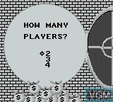 Menu screen of the game Monopoly on Nintendo Game Boy
