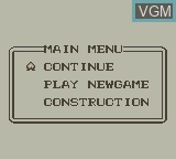 Menu screen of the game Nectaris GB on Nintendo Game Boy