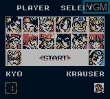 Menu screen of the game Nettou King of Fighters '97 on Nintendo Game Boy