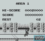 Menu screen of the game Operation C on Nintendo Game Boy