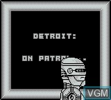 Menu screen of the game RoboCop Versus The Terminator on Nintendo Game Boy