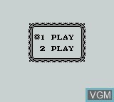 Menu screen of the game Scotland Yard on Nintendo Game Boy