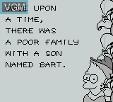 Menu screen of the game Simpsons, The - Bart & the Beanstalk on Nintendo Game Boy