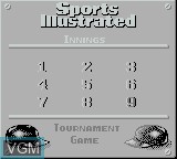 Menu screen of the game Sports Illustrated - Championship Football & Baseball on Nintendo Game Boy